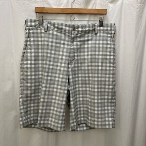 Nike Golf Dri Fit Grey White Gingham Short